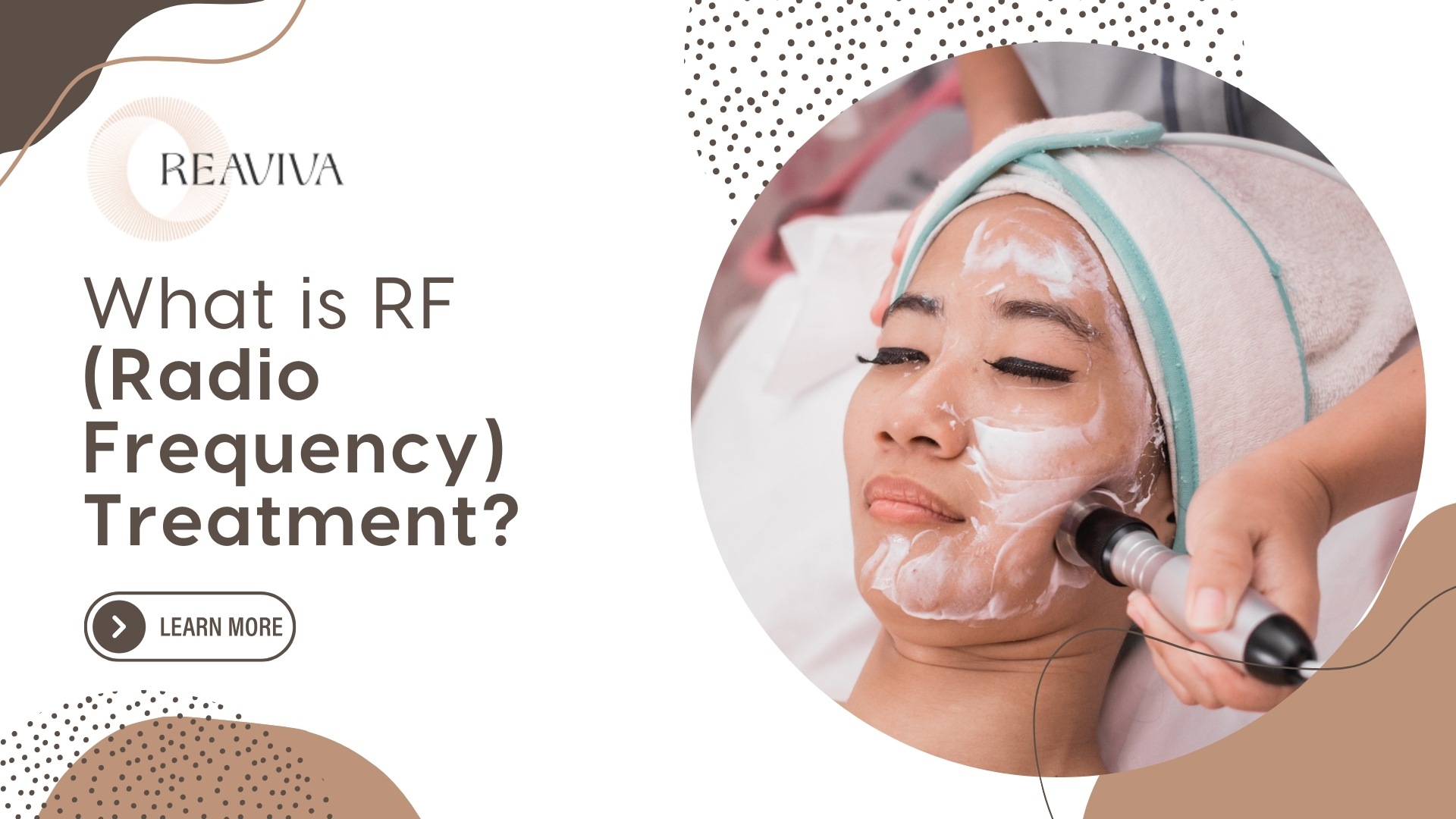 Aesthetician performing an RF (Radio Frequency) treatment on a woman's face using a handheld device. RF therapy uses controlled radio waves to stimulate collagen production, tighten skin, and reduce wrinkles, making it a popular non-invasive skincare procedure. Learn more about how RF treatment works and its benefits for skin rejuvenation.